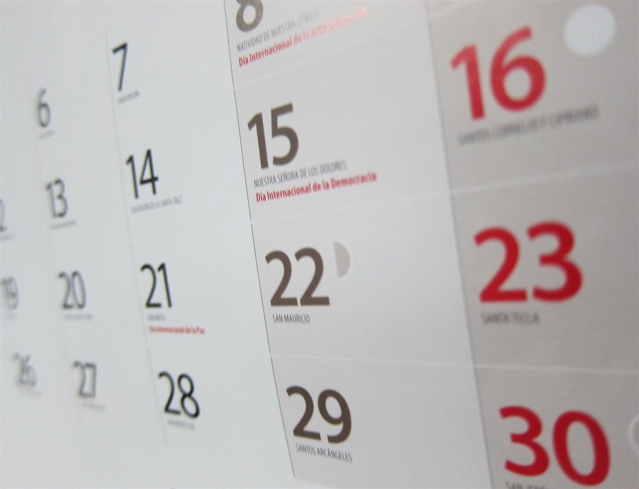 Quedan por definir en el calendario laboral los dos días de festividad de ámbito local. | EP