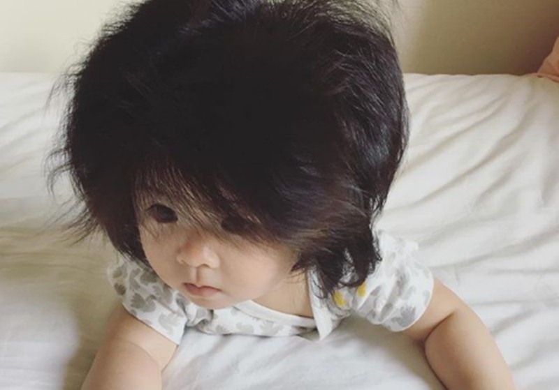 Bebé chanco, luciendo pelazo en Instagram. / INSTAGRAM