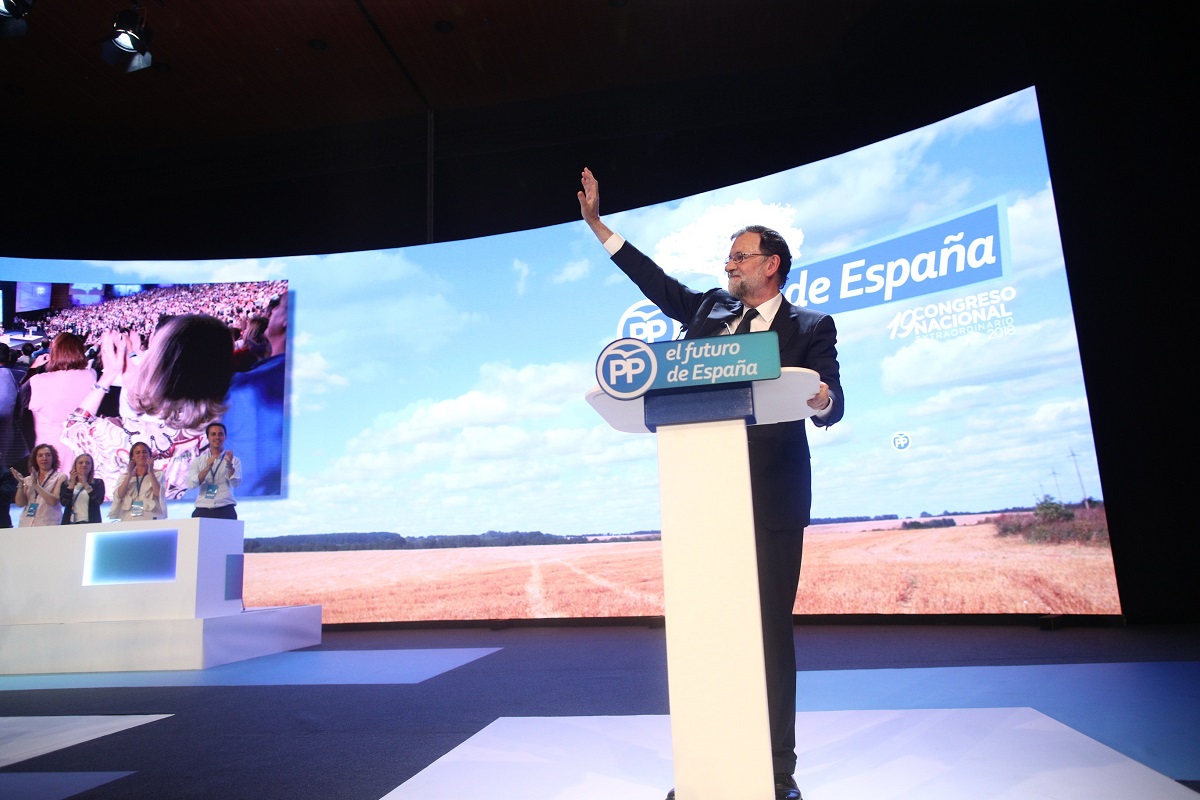 Mariano Rajoy en el Congreso de su despedida del PP / EP