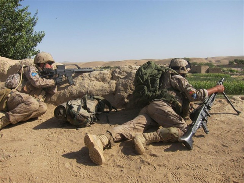 Militares españoles desplegados en Afganistán, en una imagen de archivo. / EP