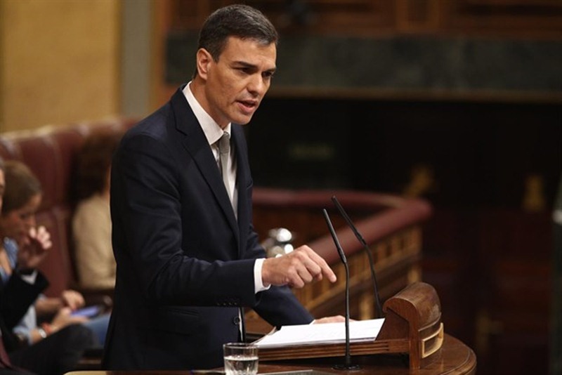 Pedro Sánchez, en el Congreso de los Diputados. / EP