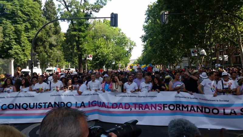 Manifestación por el orgullo gay en Madrid. / EP