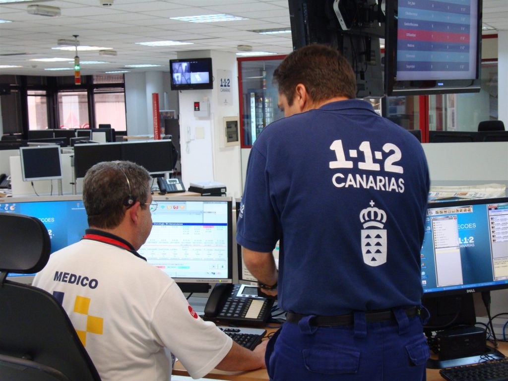 Sala del 112 Canarias. / EP