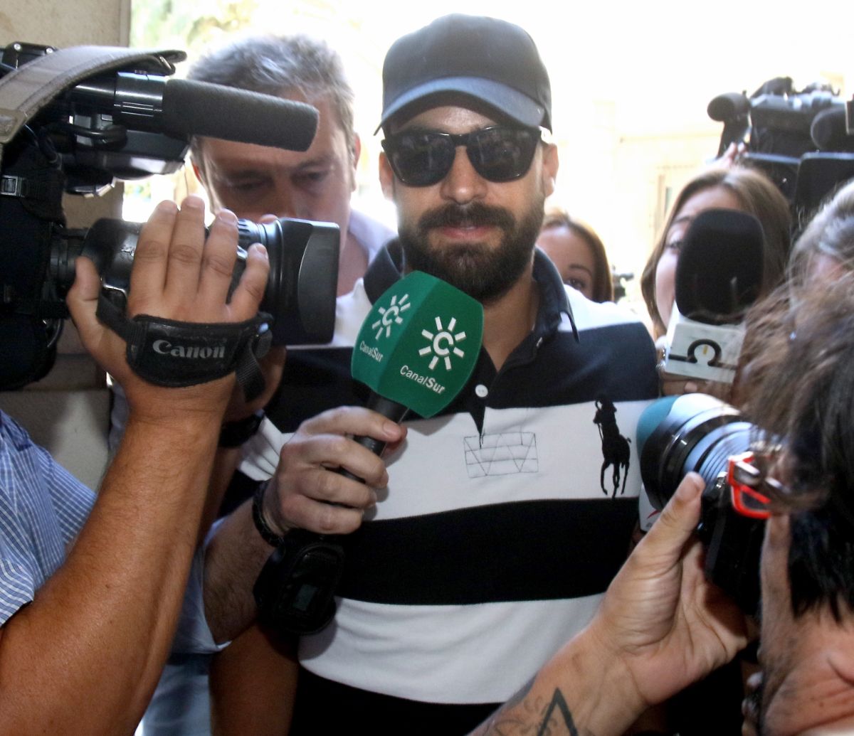 Antonio Manuel Guerrero, guardia civil de 'La Manada', a su llegada a los juzgados. | EP