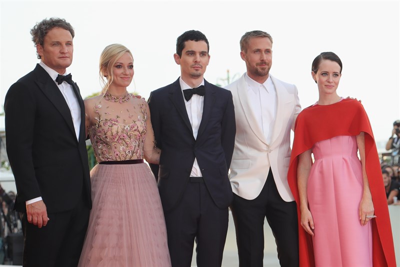 Equipo de la película 'First Man', en la Mostra de Venecia. | EP