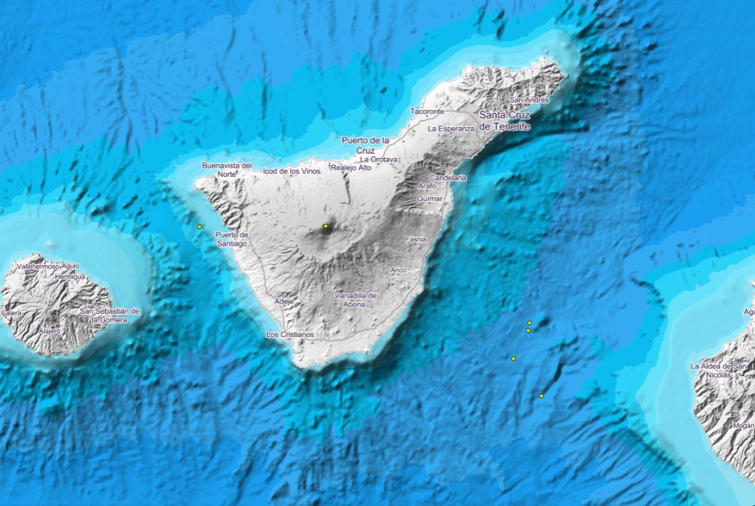 Terremoto registrado en el Teide el 7 de agosto. / IGN