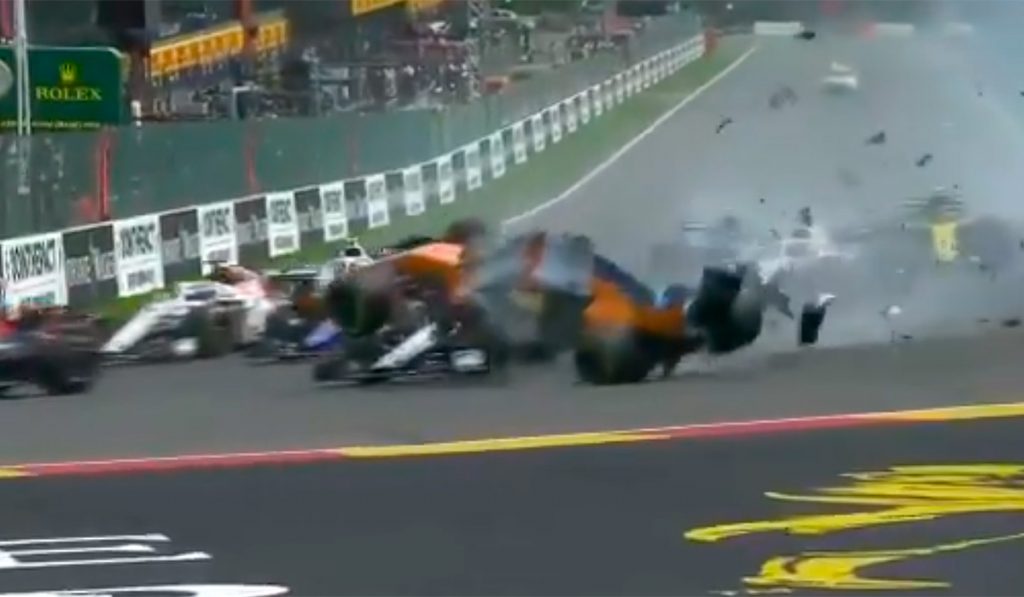 Fernando Alonso accidente Spa GP Bélgica 2018