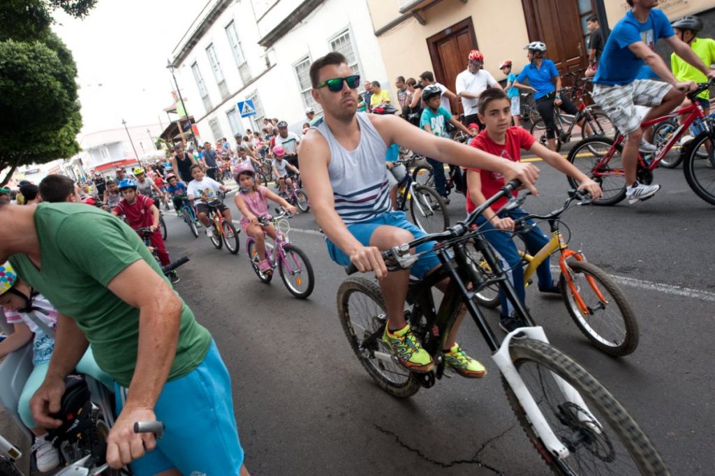 Celebración de la Fiesta de la Bicicleta, en el pueblo de Tejina. | Foto: Fran Pallero