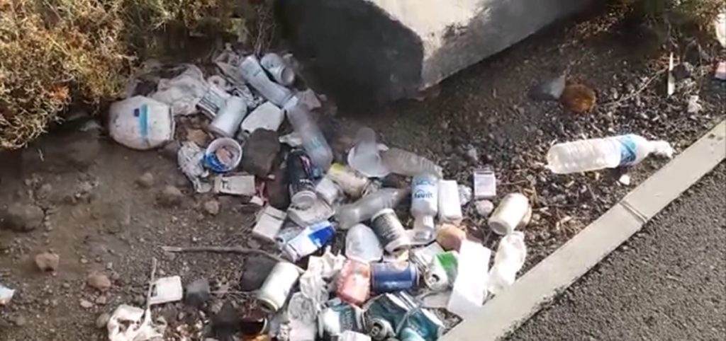 La basura se acumula, especialmente, en las zonas del polígono que pertenecen a Arafo. / DA