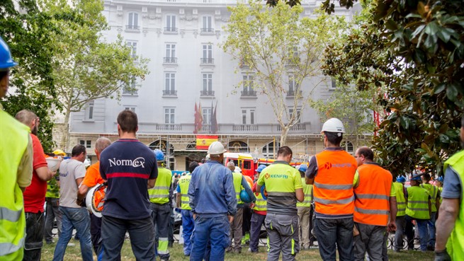 Muere un trabajador por el derrumbe en el Hotel Ritz. | EUROPA PRESS