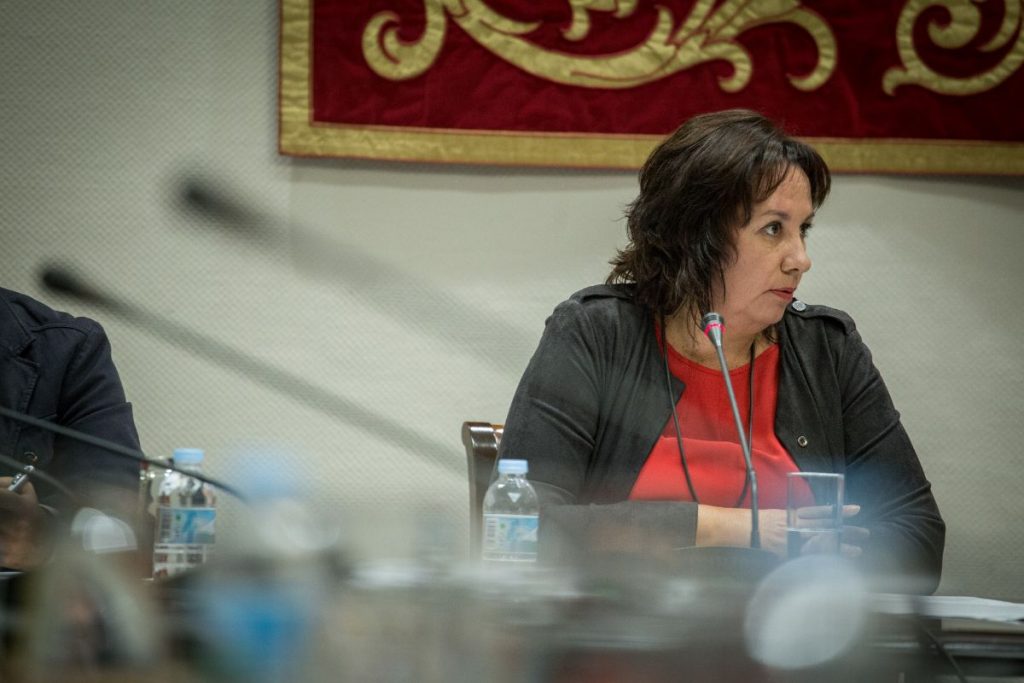 La consejera de Educación y Universidades, Soledad Monzón, en una comisión parlamentaria. Andrés Gutiérrez