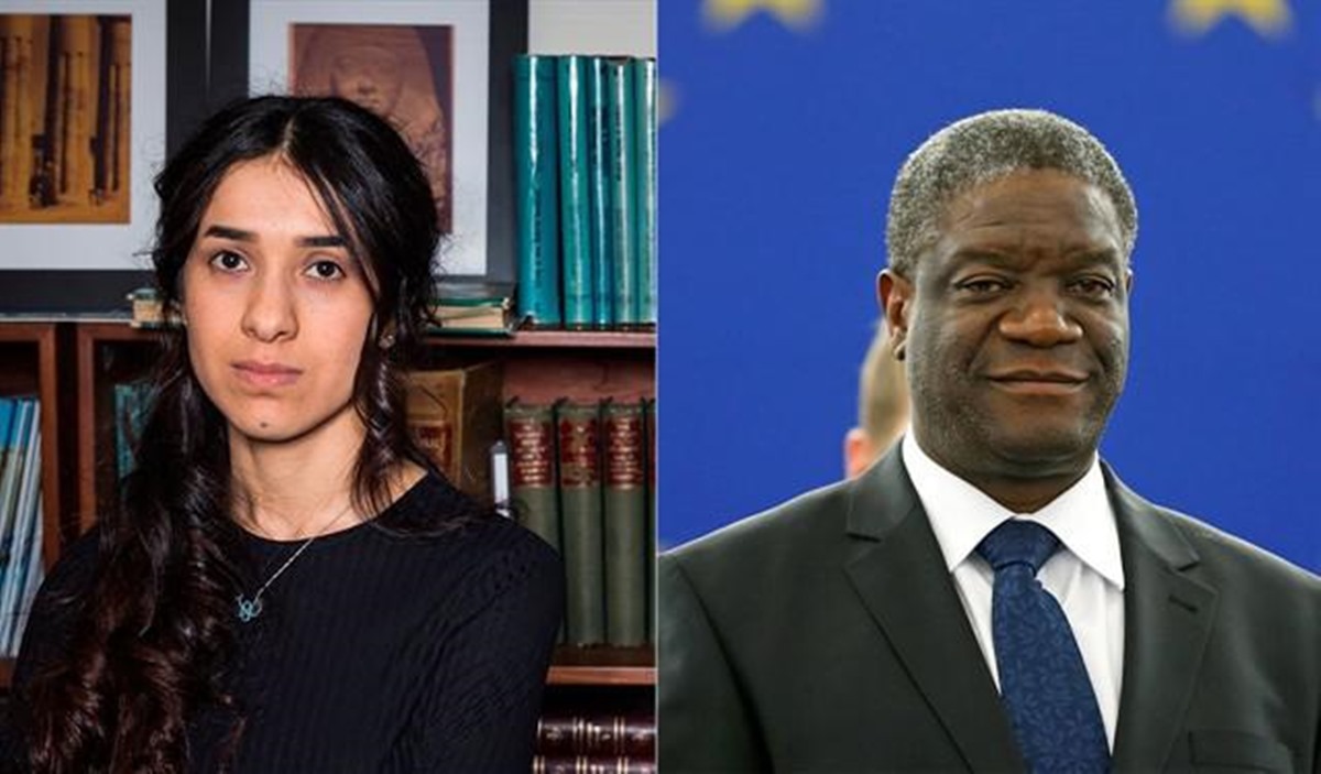 El cirujano congoleño Denis Mukwege y la yazidí Nadia Murad, premio Nobel de la Paz. / EP