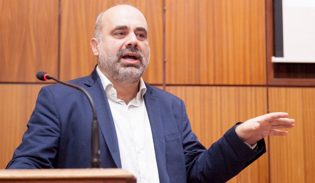 Pau Marí-Klose, durante su conferencia en la Facultad de Derecho de la Universidad de La Laguna. DA