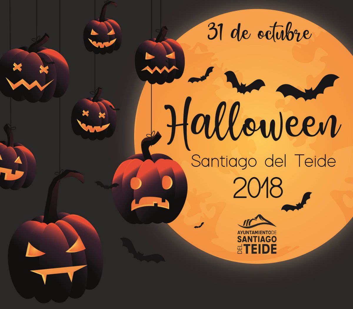 Cartel de las actividades que se llevarán a cabo en Santiago del Teide. DA