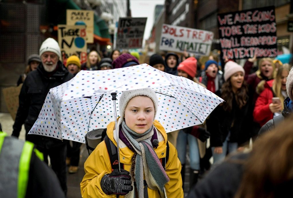 La activista adolescente sueca Greta Thunberg es la impulsora de esta protesta ecologista a nivel global. Efe