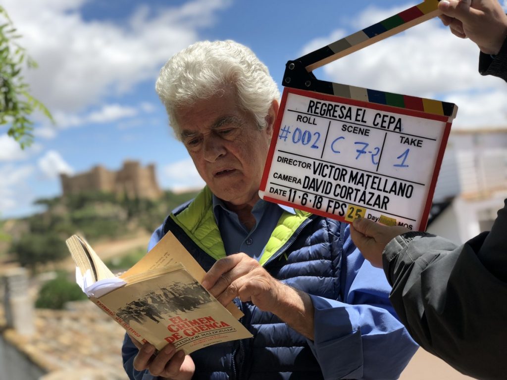 El actor Guillermo Montesinos en el rodaje 'Regresa el Cepa'.