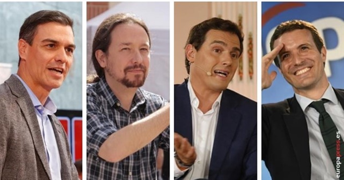Los cuatro candidatos a presidir el Gobierno de España. EP