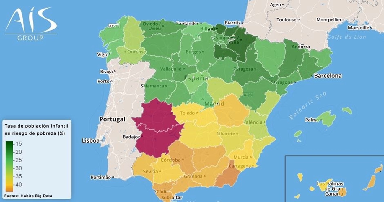 Las Palmas se encuentra entre las provincias españolas con más riesgo de pobreza infantil. DA