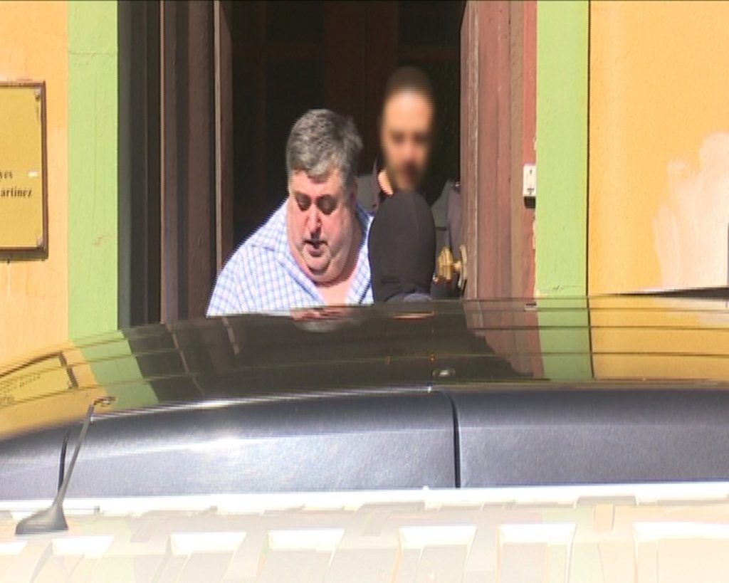 Evaristo González, en el momento de ser detenido ANTENA 3 CANARIAS