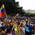 Concentración contra Maduro en la Plaza de España. DA