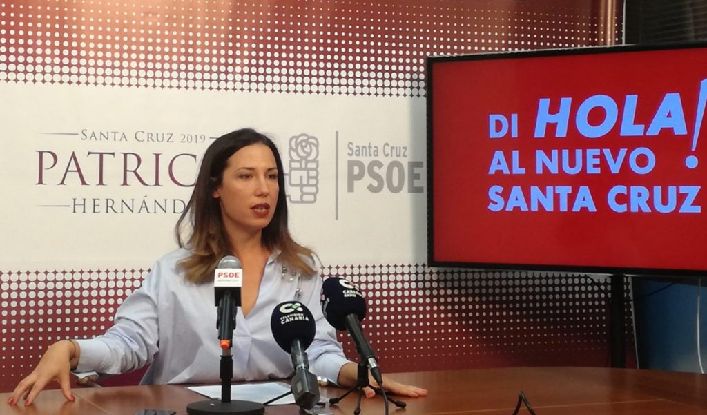 Patricia Hernández, ayer, en la presentación de la campaña electoral. DA