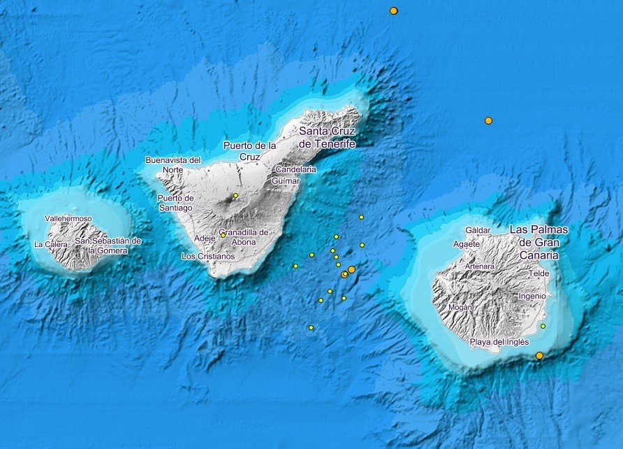 El Involcan registra un enjambre sísmico entre Tenerife y Gran Canaria. | EUROPA PRESS