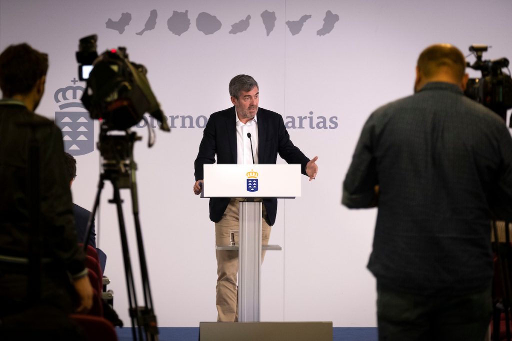Fernando Clavijo, en la comparecencia posterior a la reunión del Consejo de Gobierno. DA
