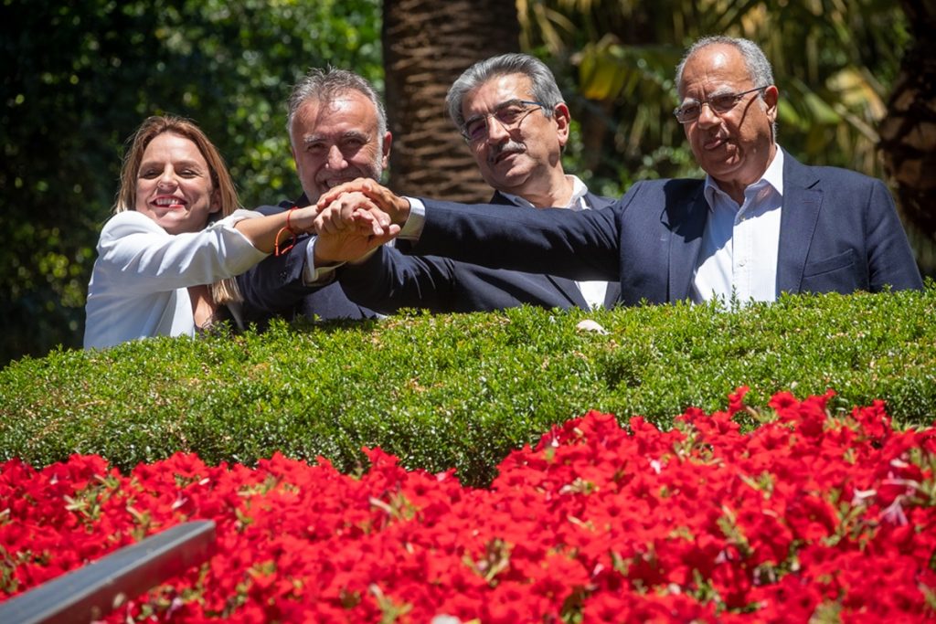 El pasado sábado 22 de junio se rubricó el Pacto de las Flores entre el PSOE, Nueva Canarias, Sí Podemos Canarias y ASG. Fran Pallero