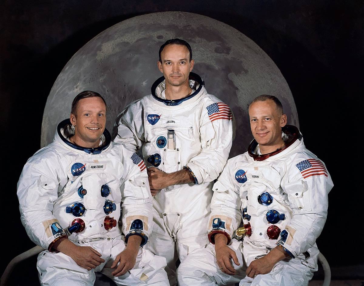 De izquierda a derecha, Armstrong, Collins y Aldrin. Nasa