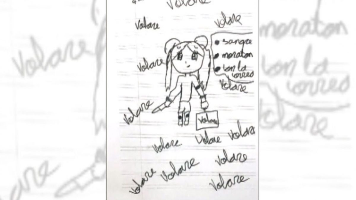 Dibujo de la niña de 11 años. El Español
