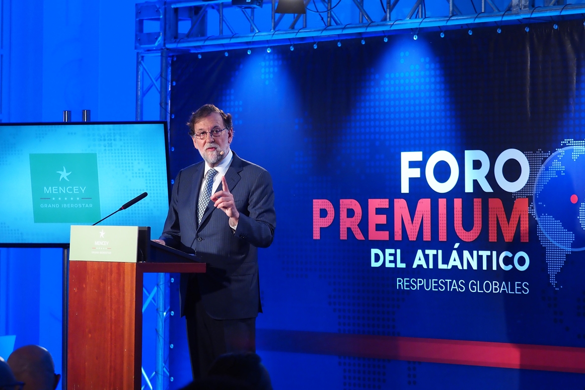 Mariano Rajoy, en el Foro Premium del Atlántico, de DIARIO DE AVISOS. / SERGIO MÉNDEZ