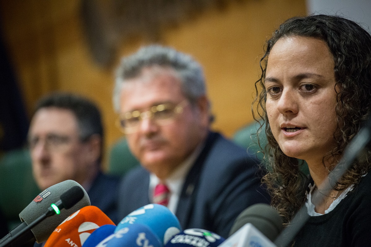 Raquel Delgado, presidenta de la UD Tacuense, no está de acuerdo con la forma en que el CD Tenerife ha captado futbolistas femeninas. Sergio Méndez