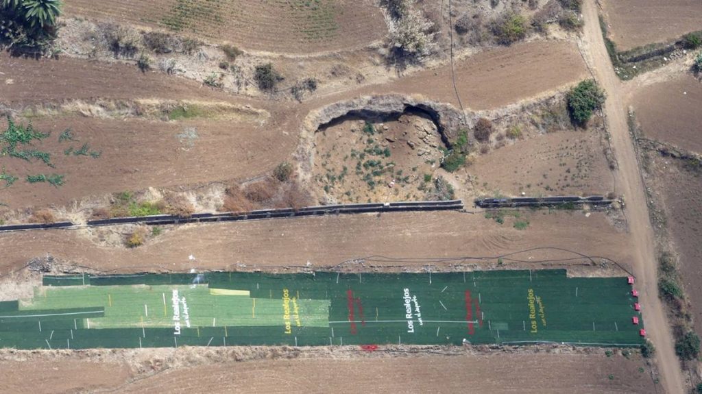 Vista aérea de la rehabilitada pista de aterrizaje de parapente en El Quinto. Airam Rodríguez