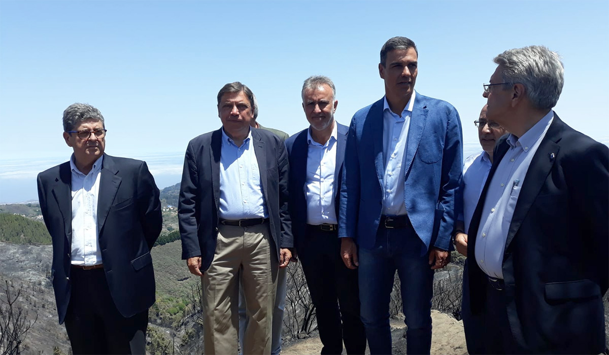 PEDRO SÁNCHEZ EN GRAN CANARIA INCENDIO