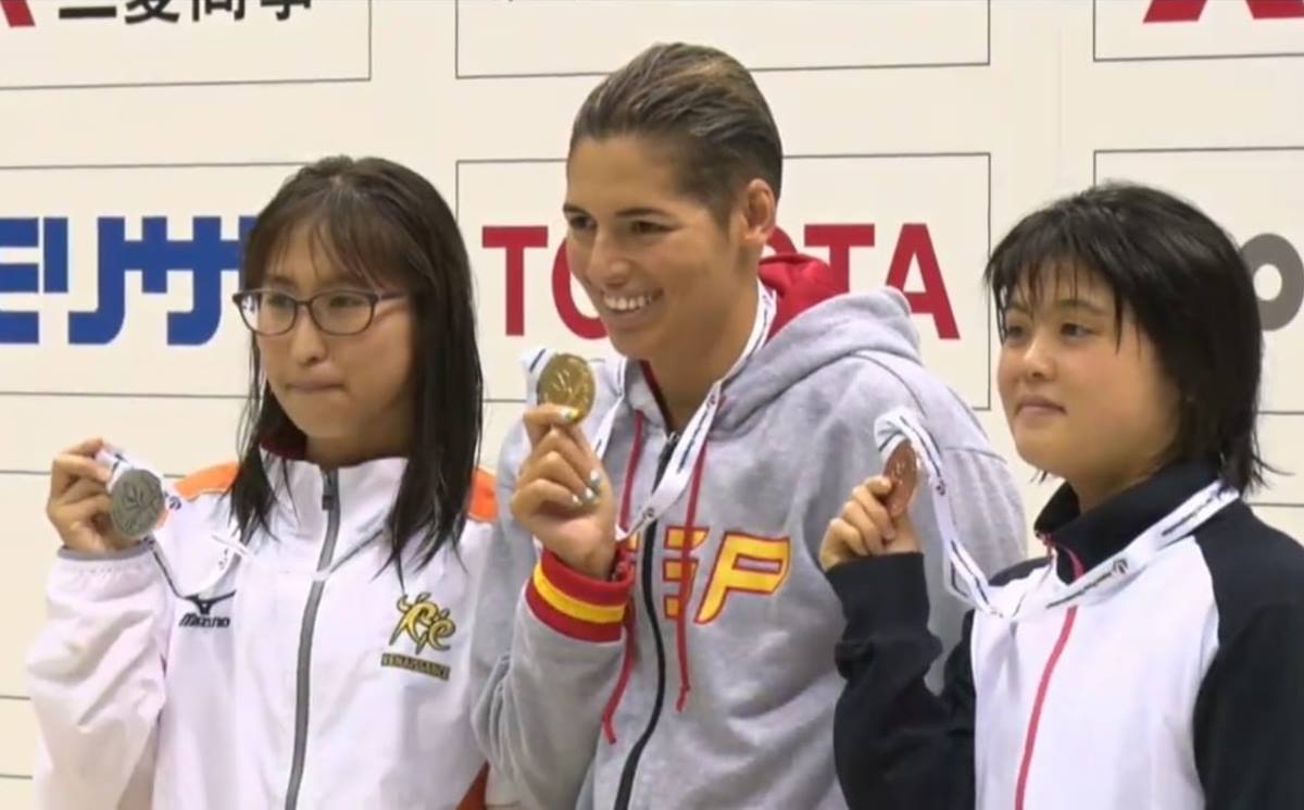La 'sirenita' Michelle Alonso logra su primer oro en Yokohama