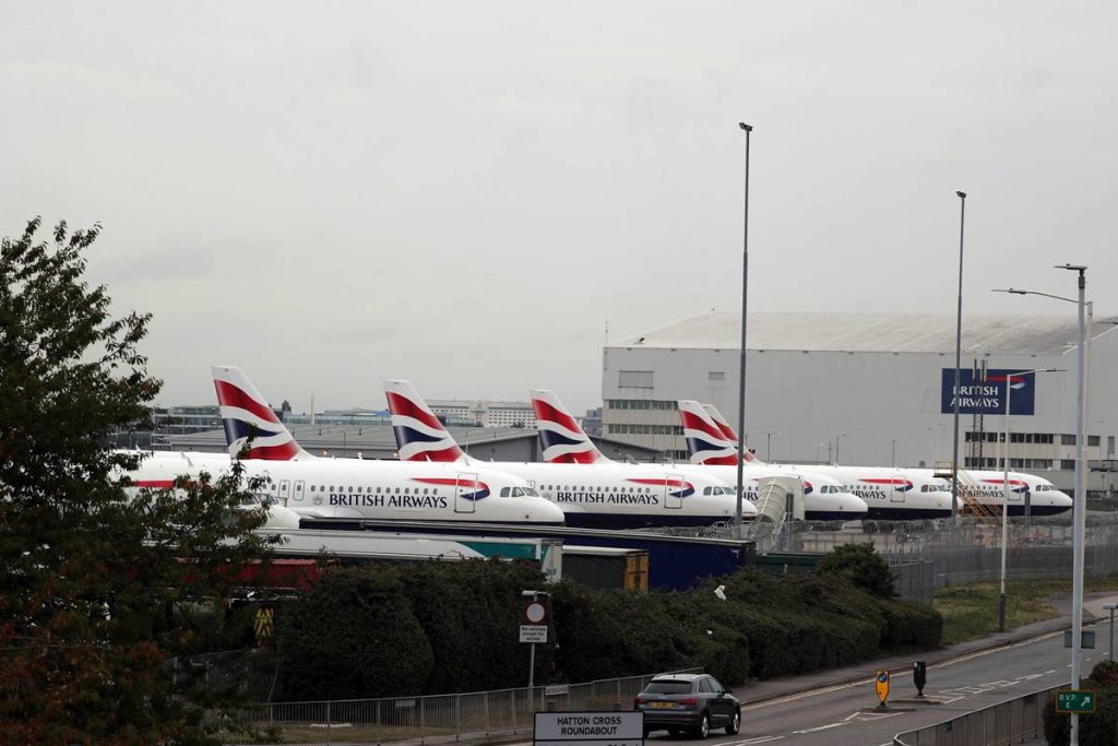 Imagen de varios aviones de British Airways. E.P.