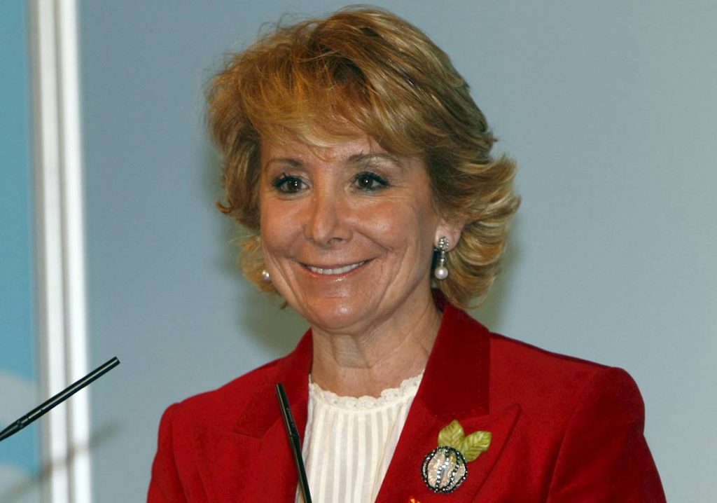 Esperanza Aguirre fue la primera mujer presidenta del Senado español. DA