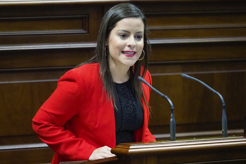 La consejera Yaiza Castilla compareció ayer en el parlamento a petición de coalición canaria. Sergio Méndez