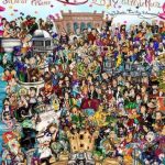 El cartel de Nóbrega (i), se ha comparado con el del Carnaval de Cádiz (c) y el libreto de Singuangos. DA