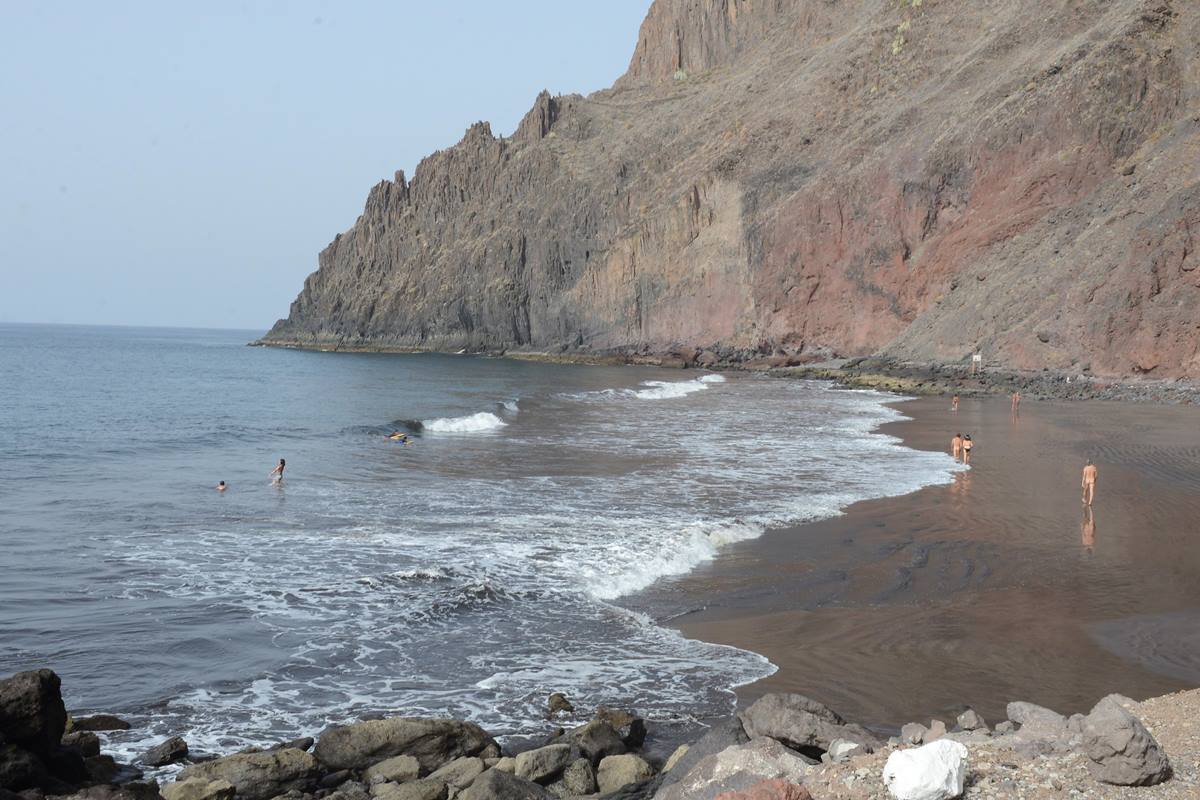El enclave de Las Gaviotas es un punto habitual al que los dueños de mascotas acuden con ellas para disfrutar de la playa. Sergio Méndez