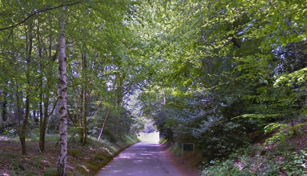 Un camino rural de Sevenoaks, en Kent (Reino Unido). Google Maps