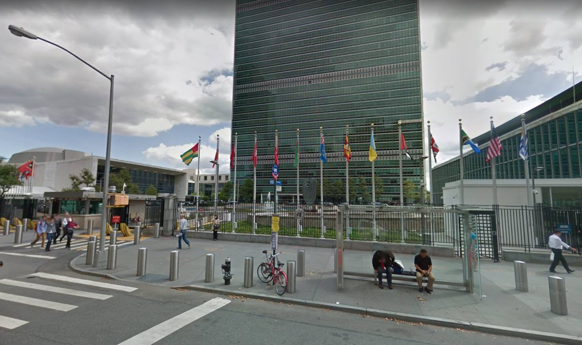 Sede de Naciones Unidas. Google Maps