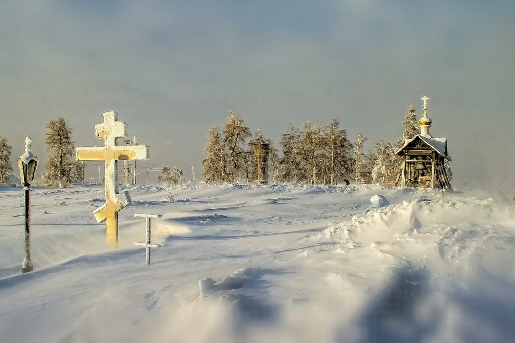 Imagen de recurso de una ciudad rusa nevada. Pixabay