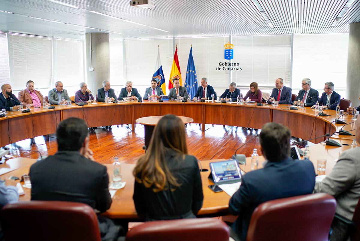 Primera reunión de la Mesa del Transporte de Canarias en la décima legislatura. DA