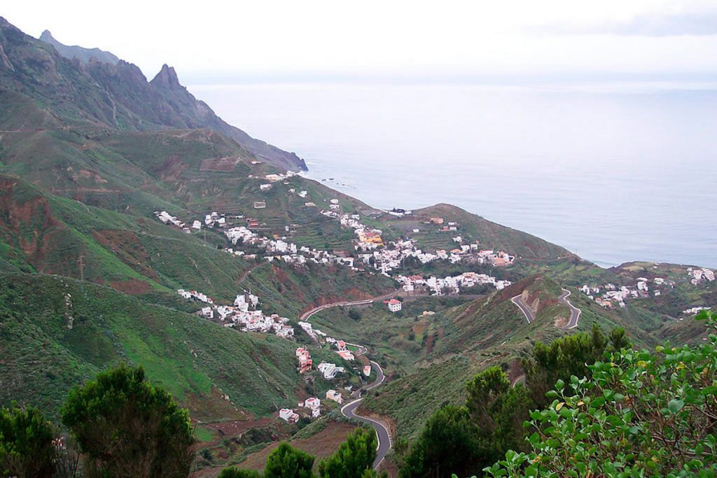 Vista general del pueblo de Taganana
