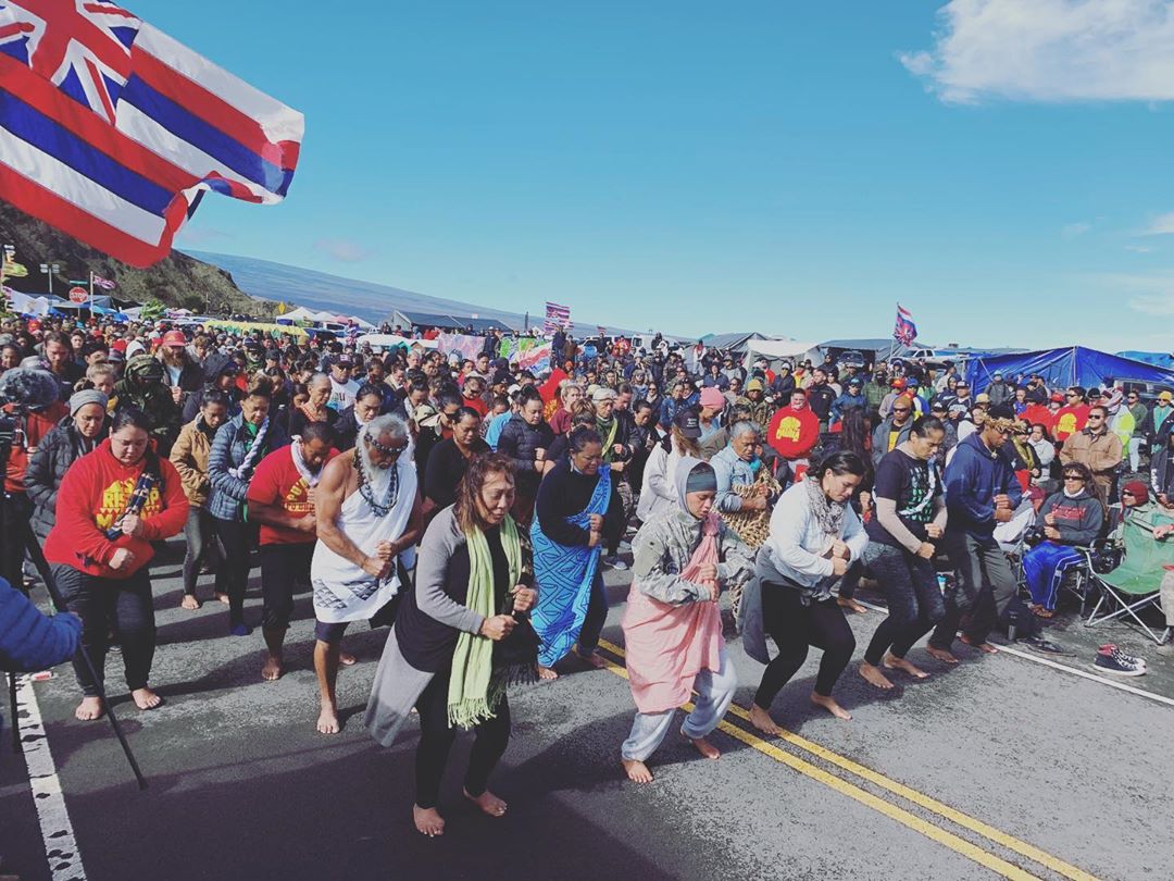 Los Kia‘i se concentraron en la madrugada de ayer frente al consulado de Japón en la isla del Pacífico, una de sus tantas manifestaciones. Pu'uhonua