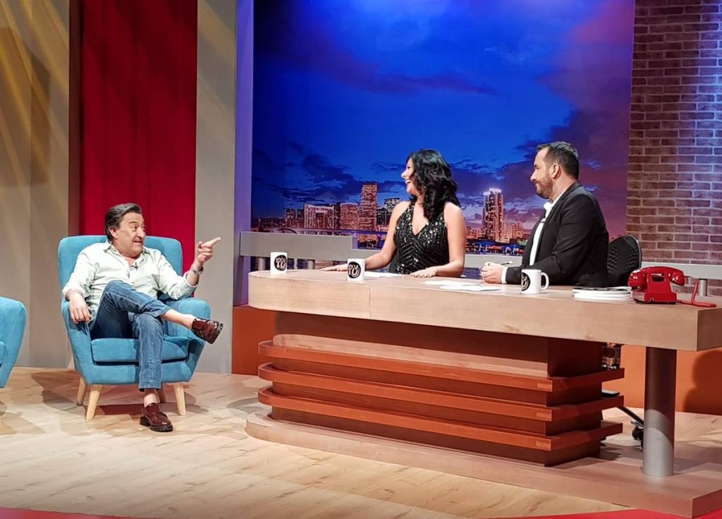 Mariano Peña durante su estancia en el programa Ríete Tú de la Televisión Canaria que se emite esta noche. DA