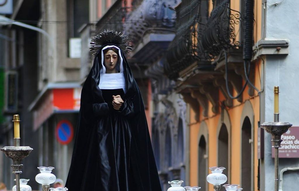 Imagen de Nuestra Señora de las Angustias, que se custodia en la iglesia del Pilar de Santa Cruz. DA