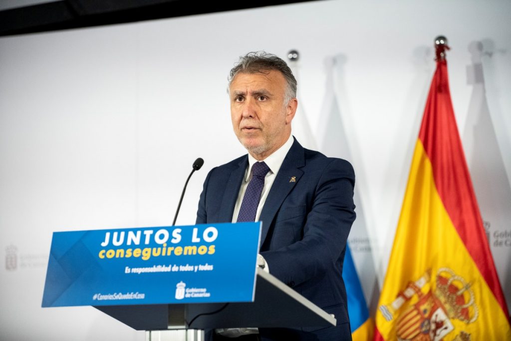 Ángel Víctor Torres informa tras la videoconferencia mantenida con el presidente Pedro Sánchez y el resto de responsables autonómicos
