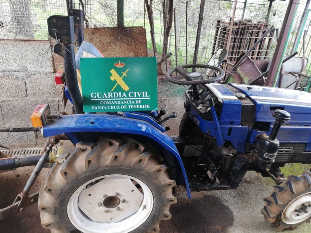 Vehículo agrícola sustraído en una finca de Tacoronte. Guardia Civil